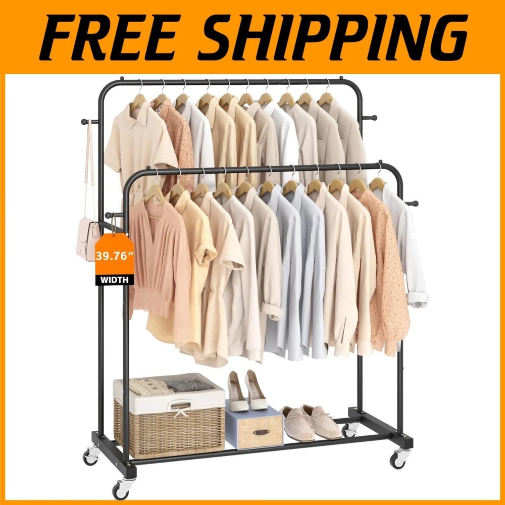 Multi-functional Clothing Rack with Hooks