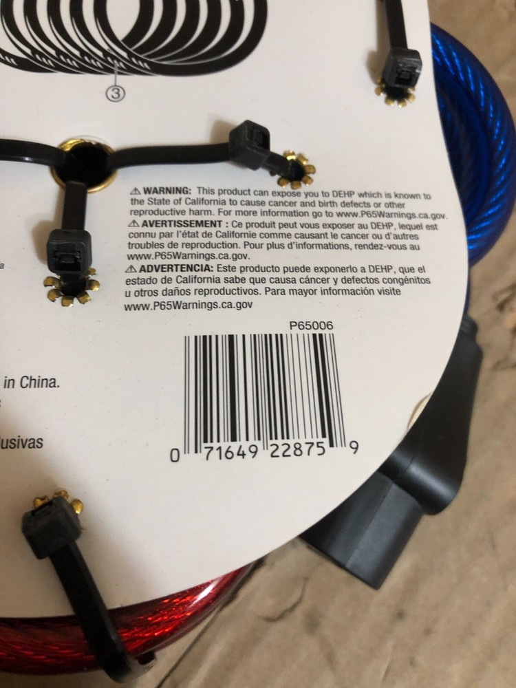 Master Lock 8127TRI Keyed-Alike Vinyl Multi Purpose Cable Lock 6 ft. ~