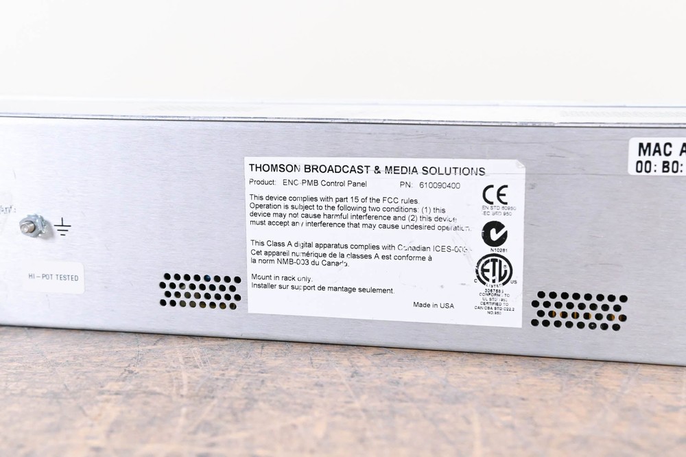 Grass Valley ENC-PMB Control Panel CG00531