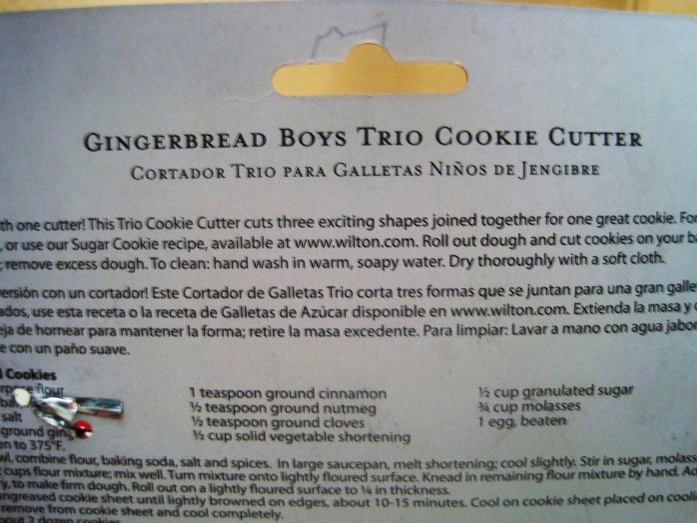Wilton Trio Gingerbread Cookie Cutter