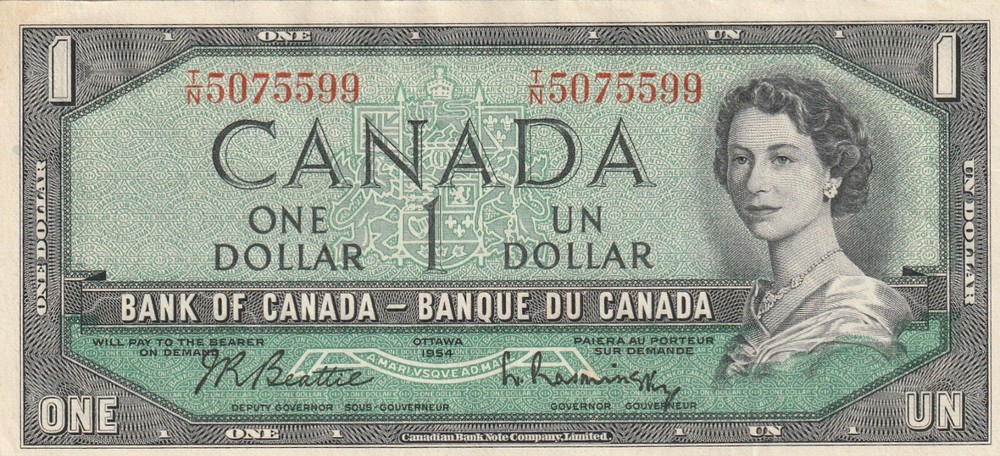 Canada 1954 $1.00 TN