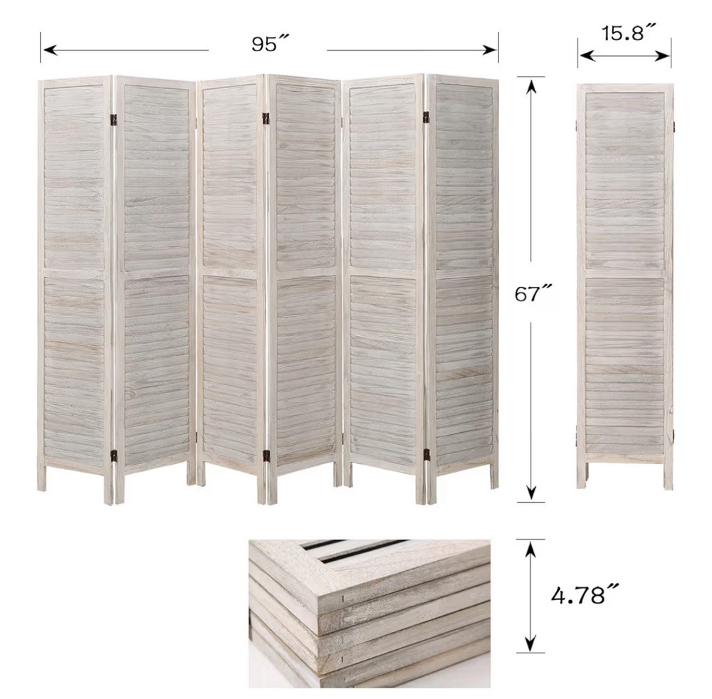 ECOMEX 6 Panel Wood Room Divider