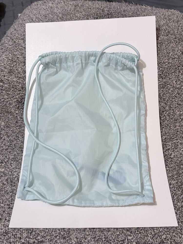 NIKE Drawstring Cleat Shoe Backpack Bag Pastel Blue White Straps