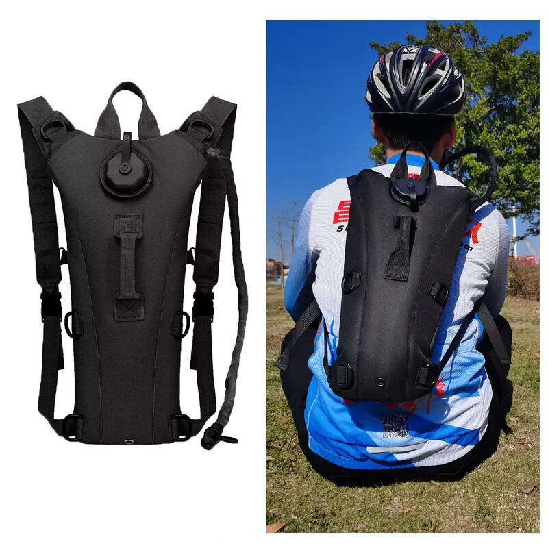 Water Bladder Backpack Nylon Tactical Hydration Pack Bag Running Jogging Cycling