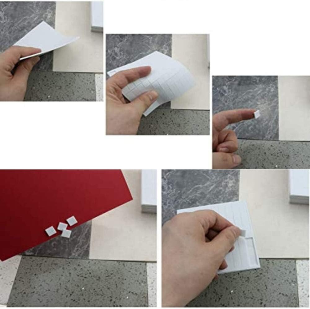 Square 3D Double Sided Adhesive Foam Dots in Two Sizes - 2400pcs