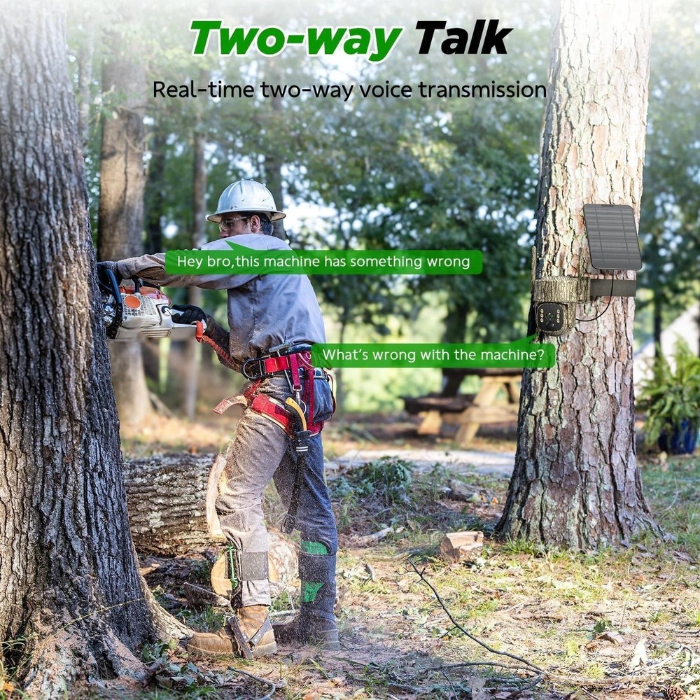 Campark Cellular Trail Camera w/ Solar Panel Support Live Streaming Night Vision