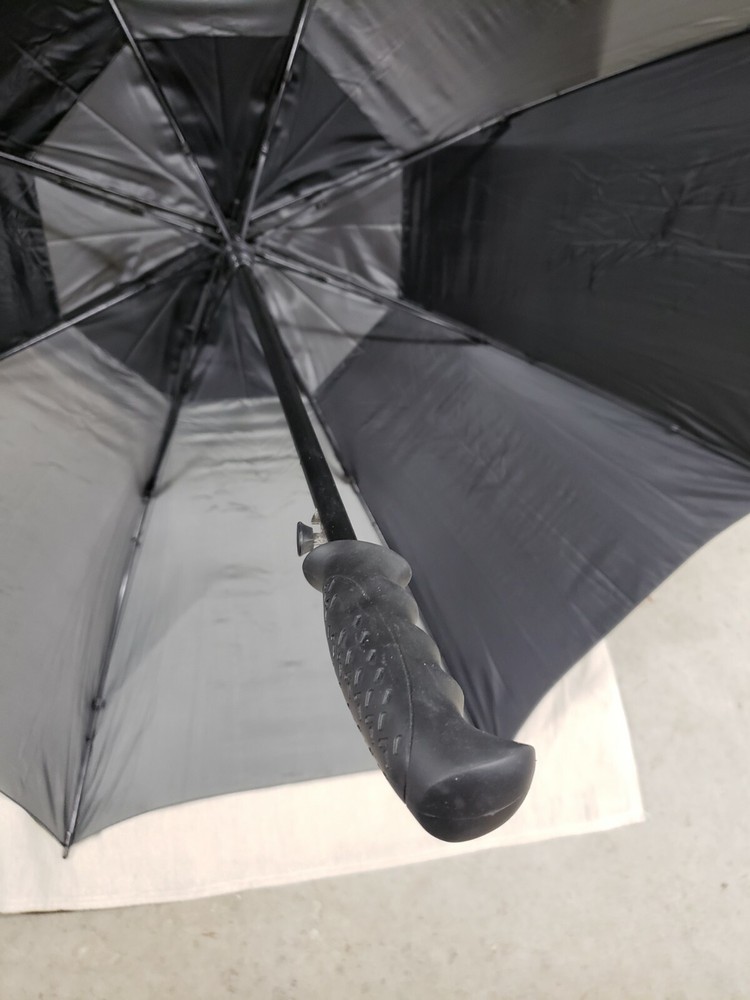 Grey/Black 57" Golf Tour Double Canopy Umbrella