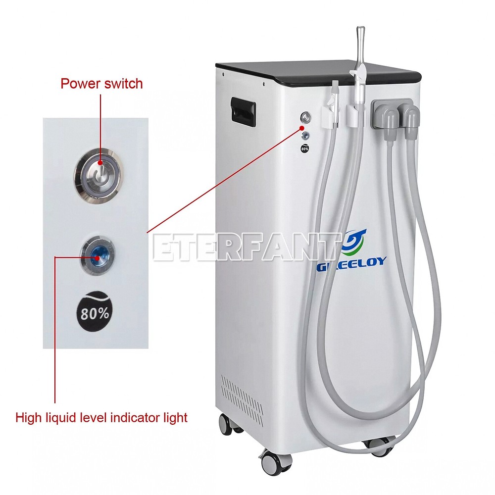 ETERFANT Dental Mobile Suction Unit System Negative Pressure Pump High Volume US