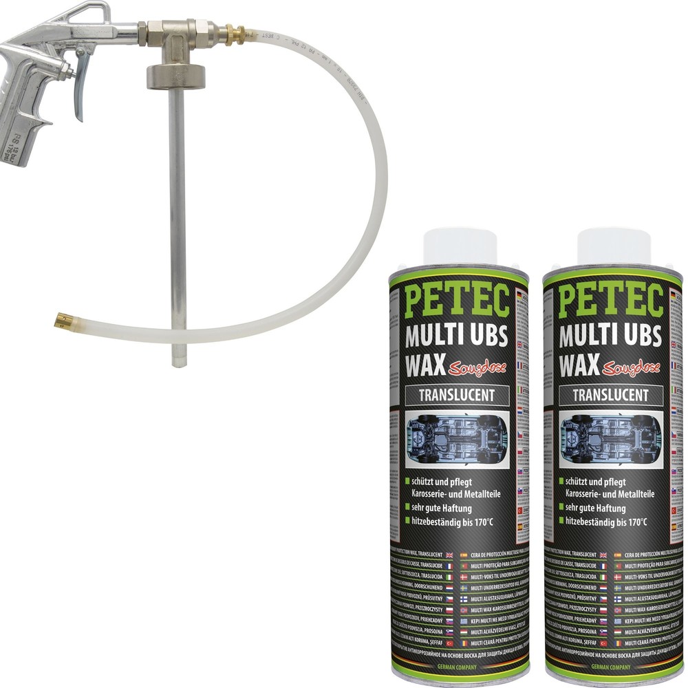 Petec 2x Multi UBS Wax Transparent 1L + UBS Gun