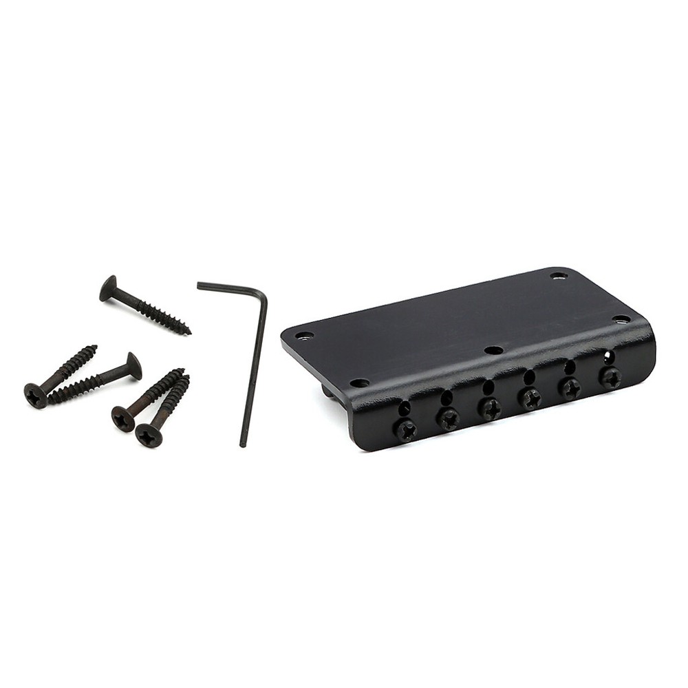 Black 6 String Hardtail Fixed Guitar Bridge for Telecaster Tele TL ST Strat