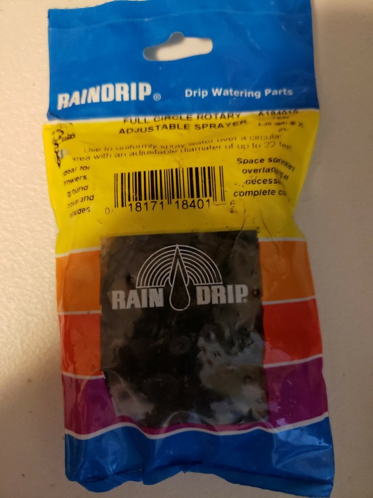 Raindrip A184010B 10-Count Full Circle Rotary Adjustable Sprinkler
