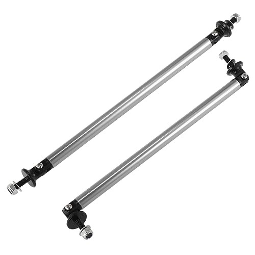 2pcs 200mm 7.87" Splitter Support Rods Adjustable Front Rear Silver Tone
