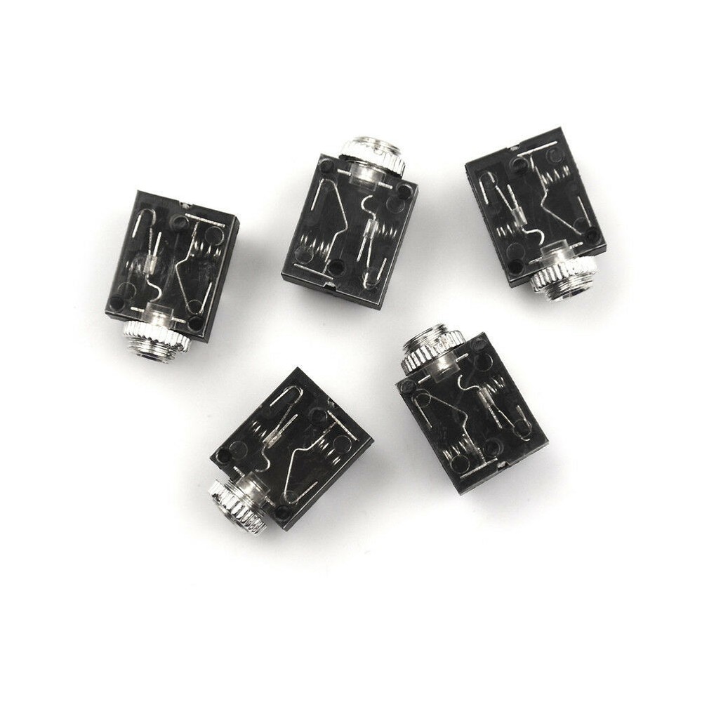 20 Pcs 5 Pin 3.5mm Audio Mono Jack Socket PCB Panel Mount for Headphone A