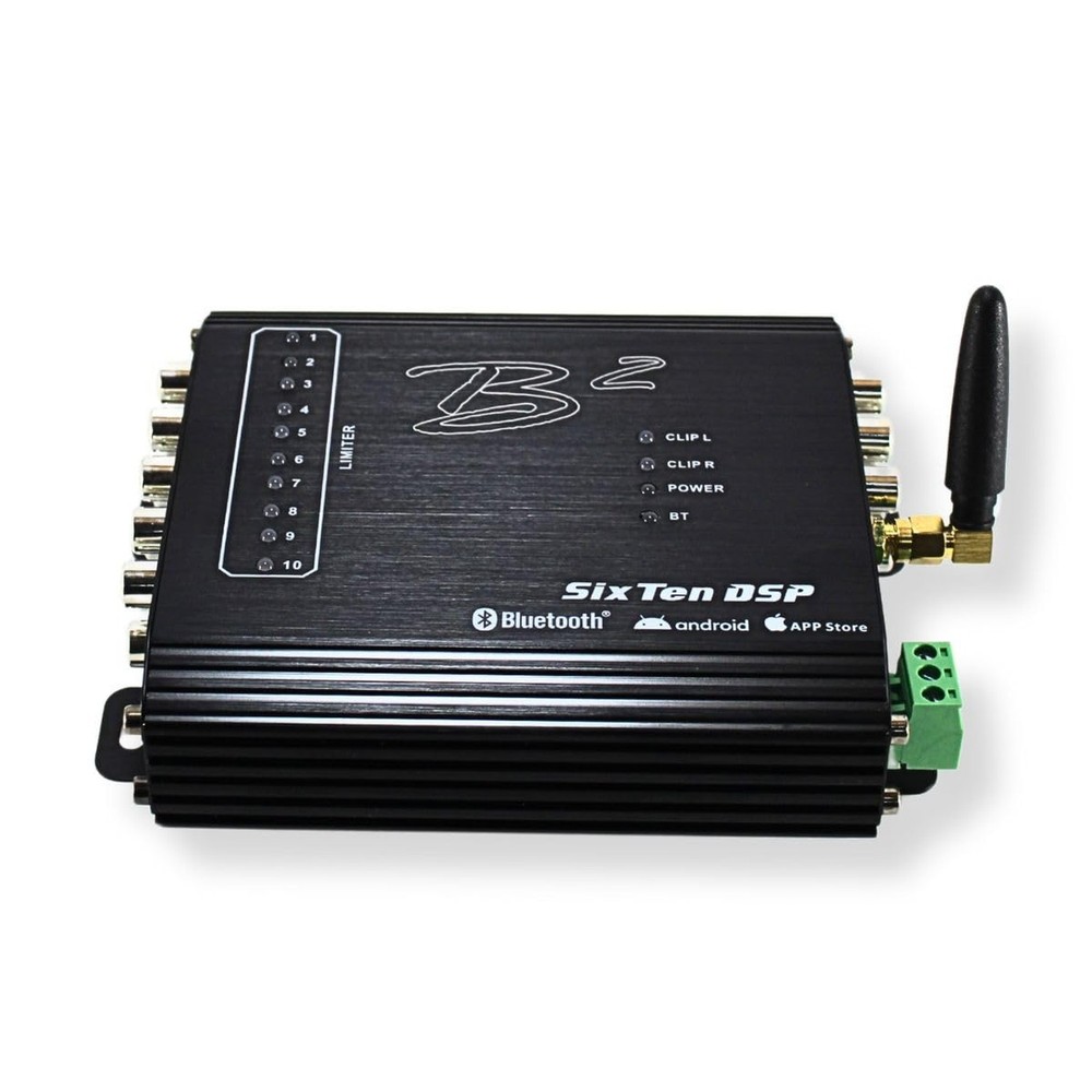 Black 4v 10 Channel DSP with Bluetooth iOS/Android App 96 KHz - 32 Bit Black