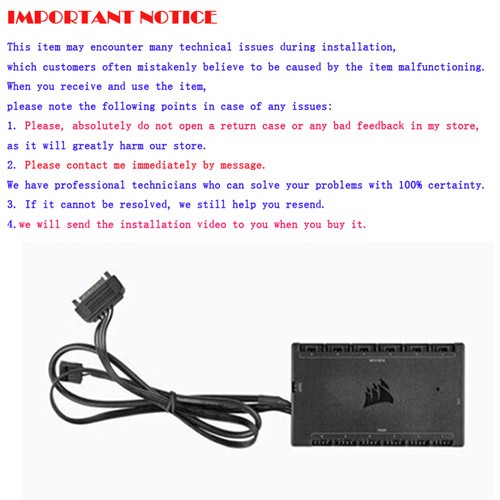For Corsair Commander Core RGB PWM FAN PUMP Controller iCUE Compatible
