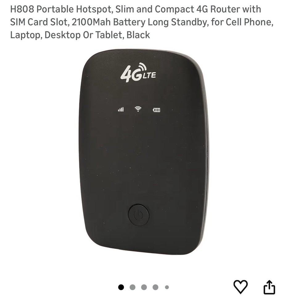 H808 Portable Hotspot, Slim And Compacted