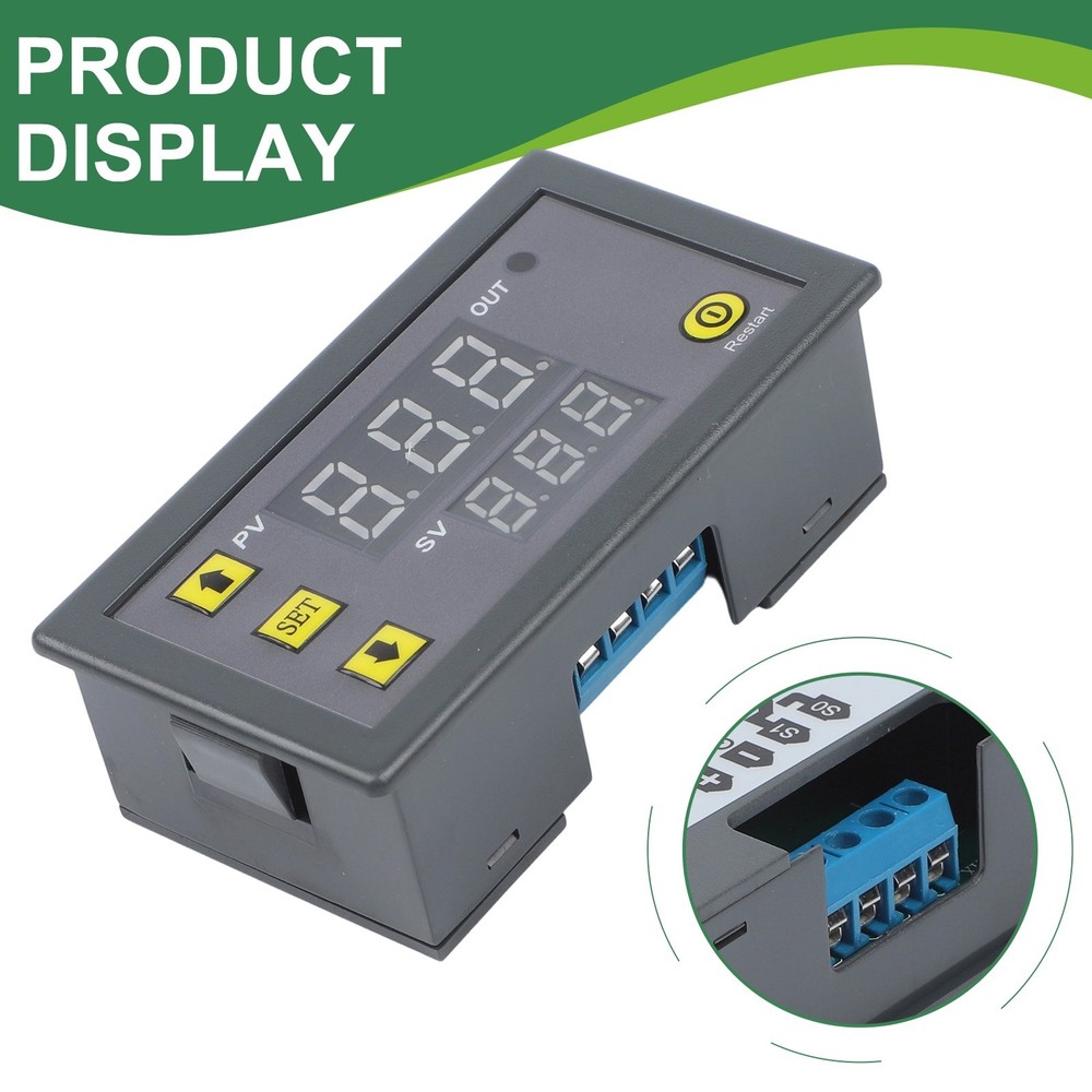 220V Digital Cycle Timer with Flexible Delay Functions and LED Display