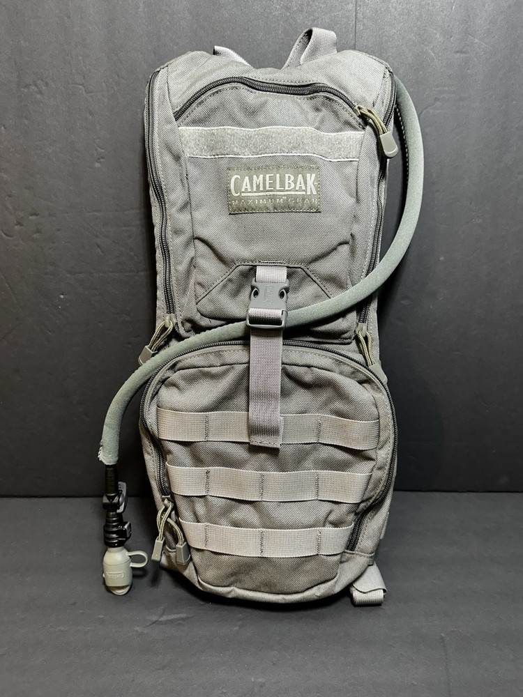 CamelBak Tactical Hydration Pack Gray Hydration System MOLLE Webbing