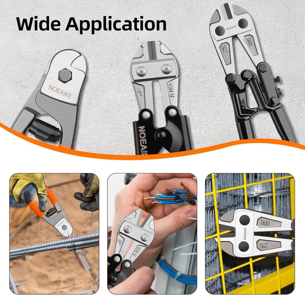 3-Pack Bolt Cutters Set,14" Heavy Duty Cutter,8"Small Bolt...