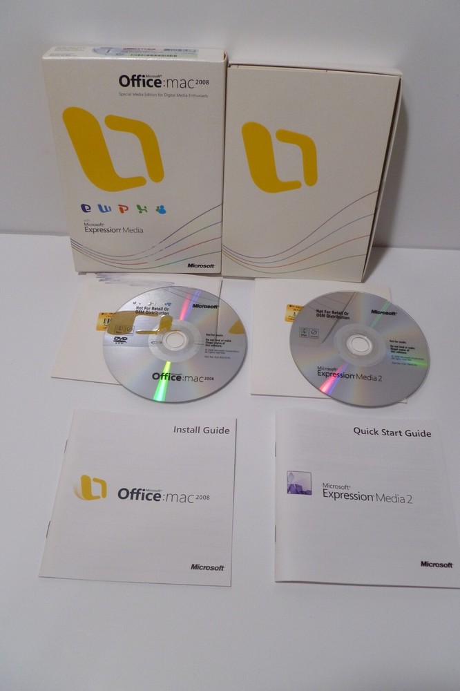Microsoft Office Mac 2008 with Expression Media & Product Key (Software)