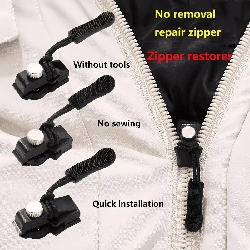 12 Pack Universal Quick‑Fix Zipper Repair Kit– Detachable Slider Replacement