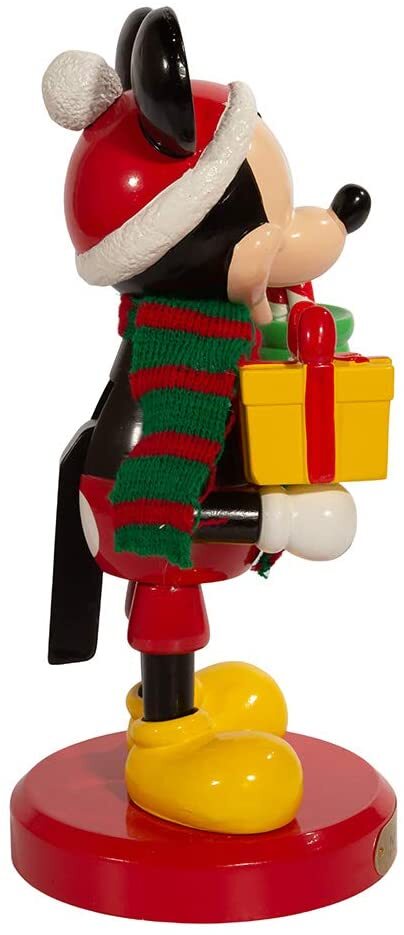 Kurt Adler (DN6211L) Disney Mickey Mouse With Present Nutracker, 10"
