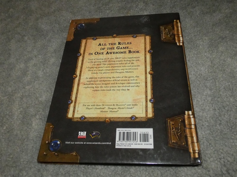 D&D D20: Dungeons & Dragons Rules Compendium Hardcover