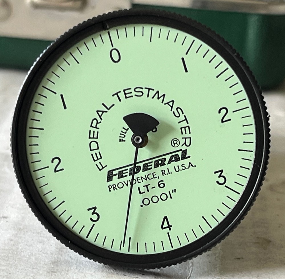 Federal Testmaster Dial Test Indicator w/Case (Model LT-6, 0.0001" Resolution)