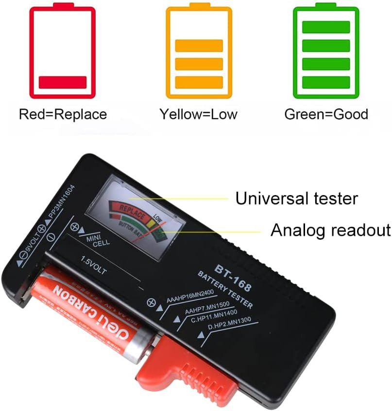 Battery Organizer Storage Box with Tester, Battery Vault Case Fireproof Waterpro