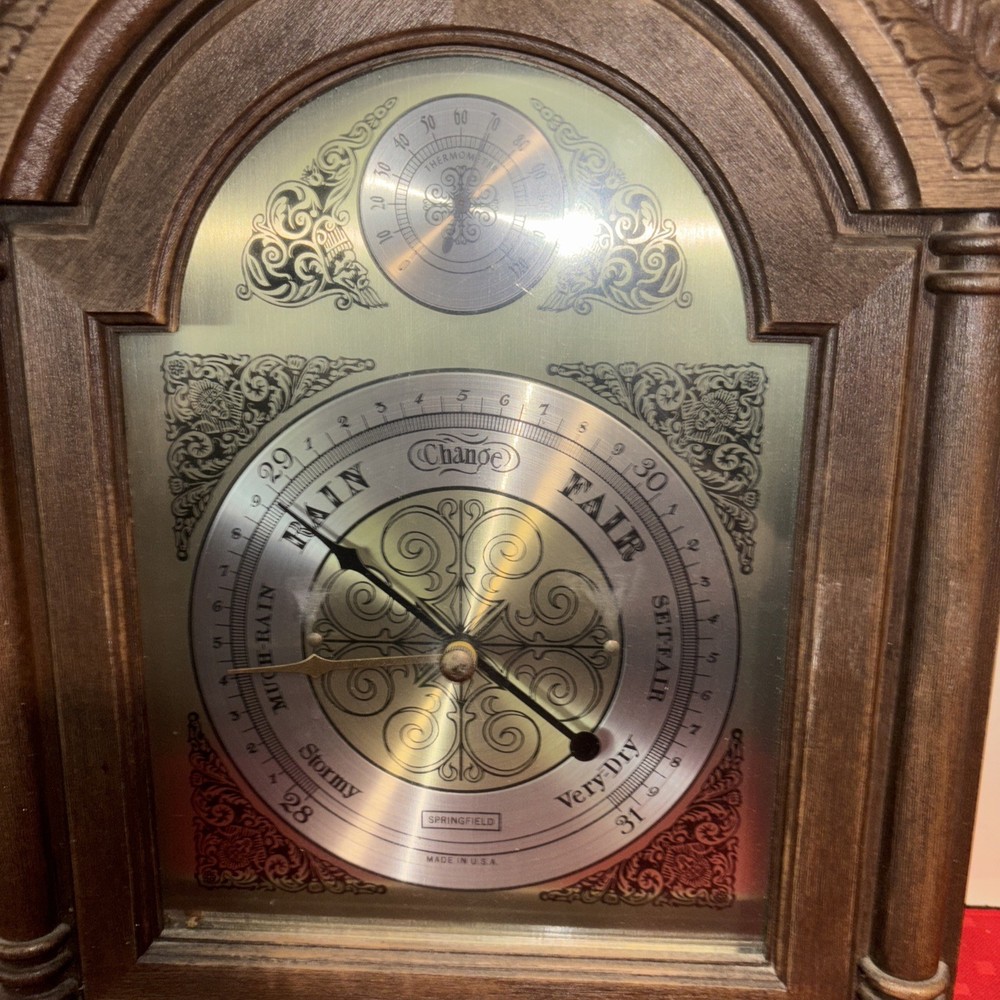 Vintage Springfield Barometer & Thermometer
