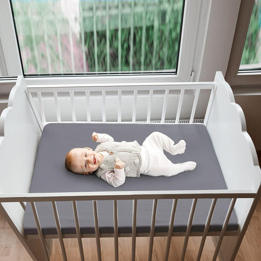 Mini Crib Sheets Microfiber Fitted Portable/Mini-Crib Sheets 2 Pack 38''x24''