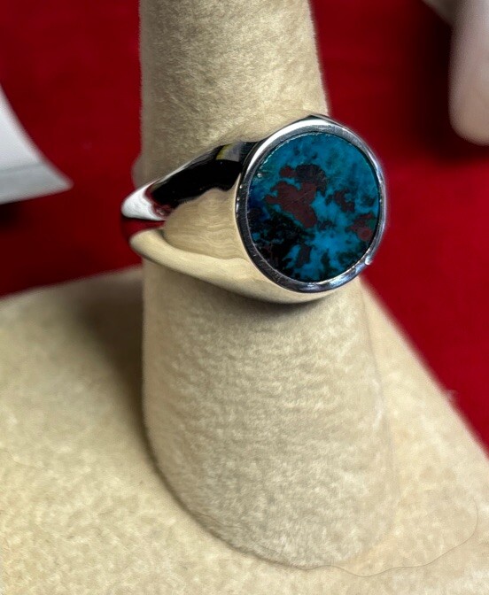 mens sterling silver ring Size 11 Shattuckite