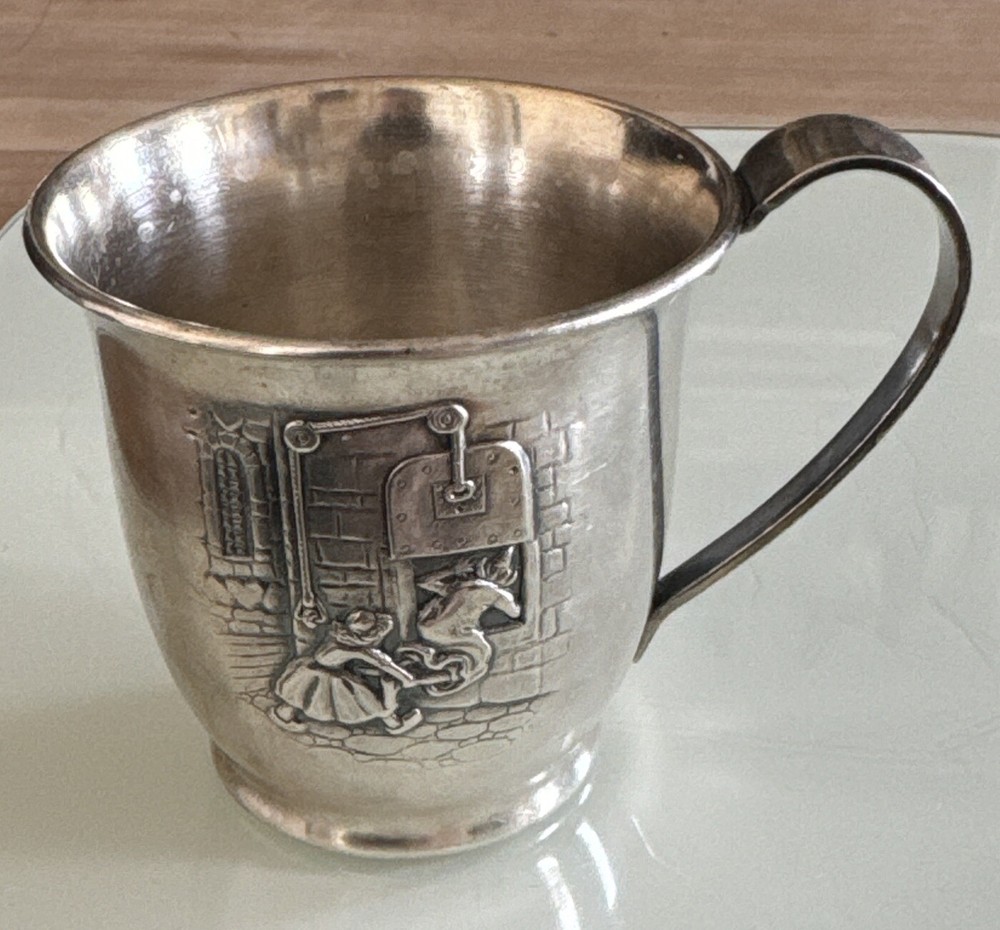 Vintage GERO Greeted & Hansel Silver Baby Cup