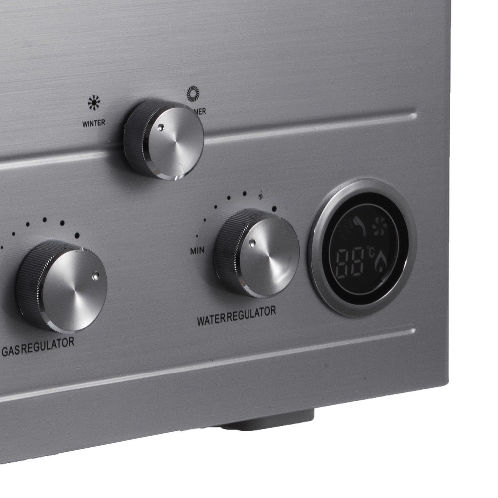 18L/5GPM Tankless Water Heater Natural Gas Water Boiler On-Demand W/ Shower Kit