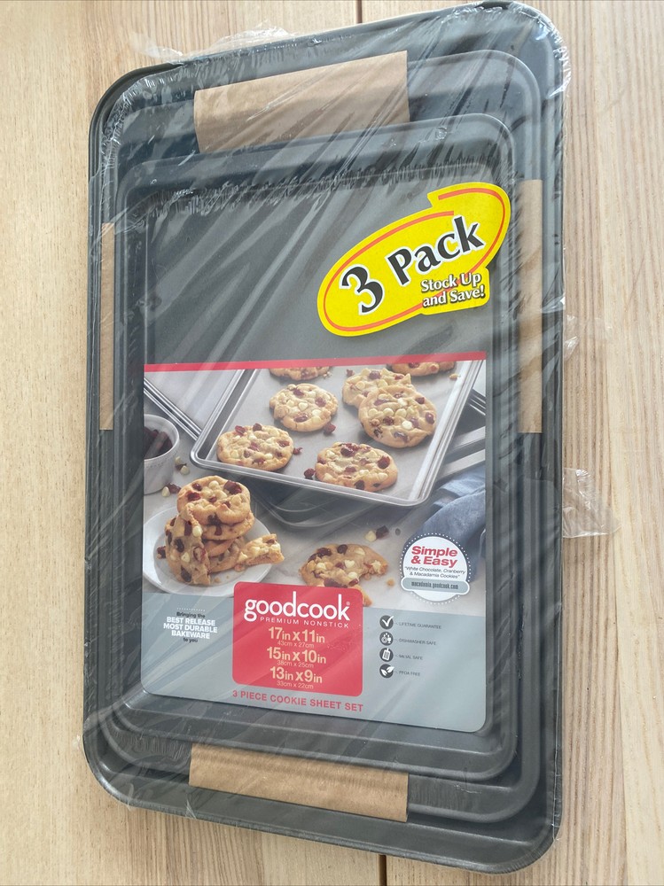 Good Cook Set Of 3 Non-Stick Cookie Sheet