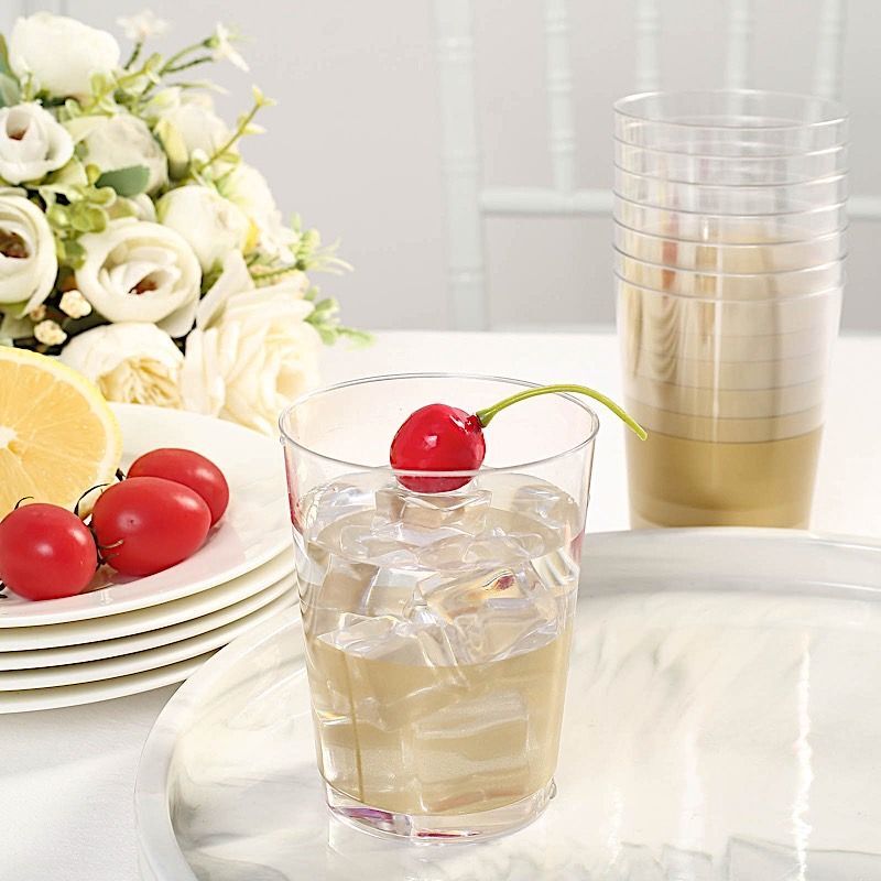 10 oz Disposable CLEAR PLASTIC CUPS Party TABLEWARE SALE