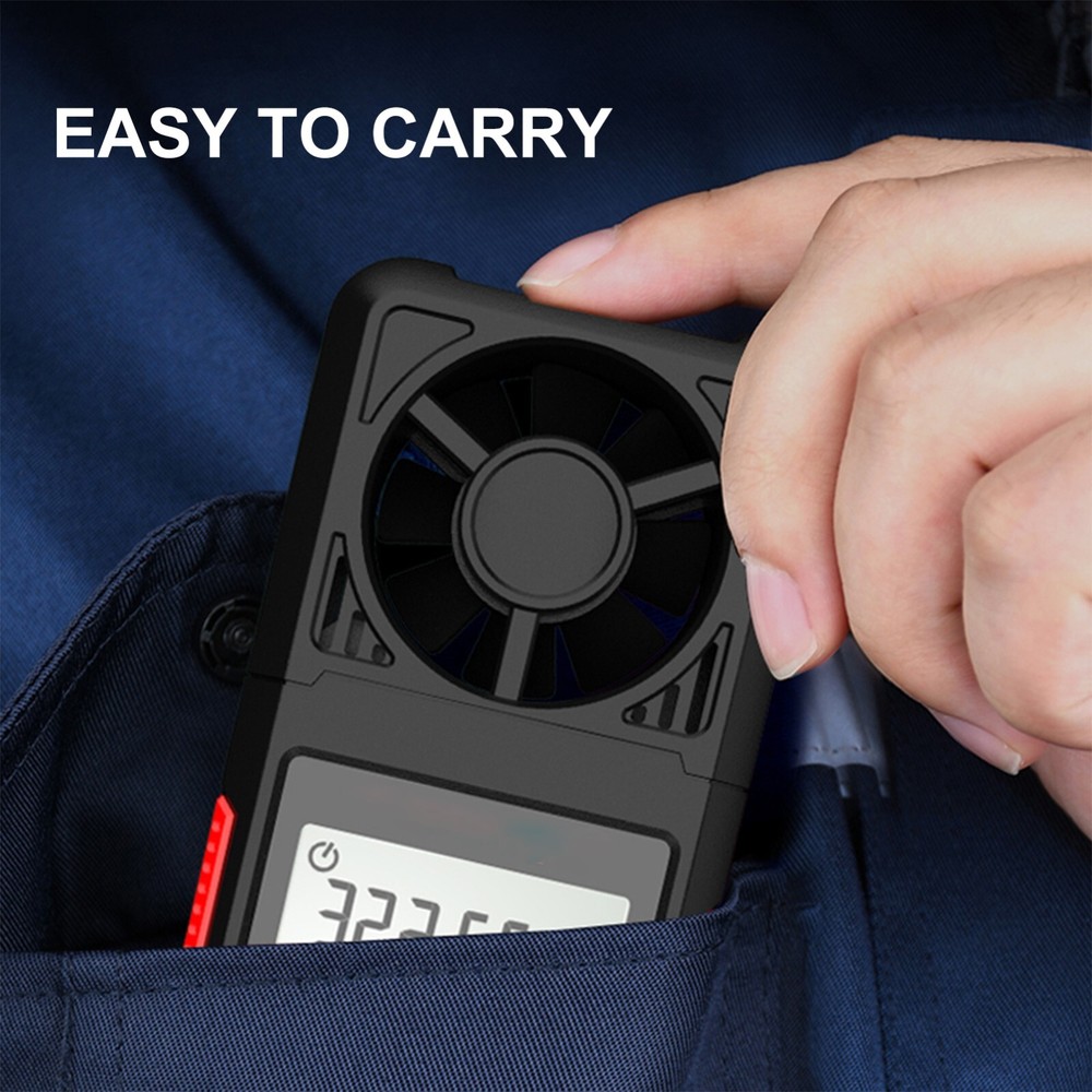 Handheld Anemometer, Digital Wind Gauges Wind Speed Meter, Backlit LCD, MAX/MIN