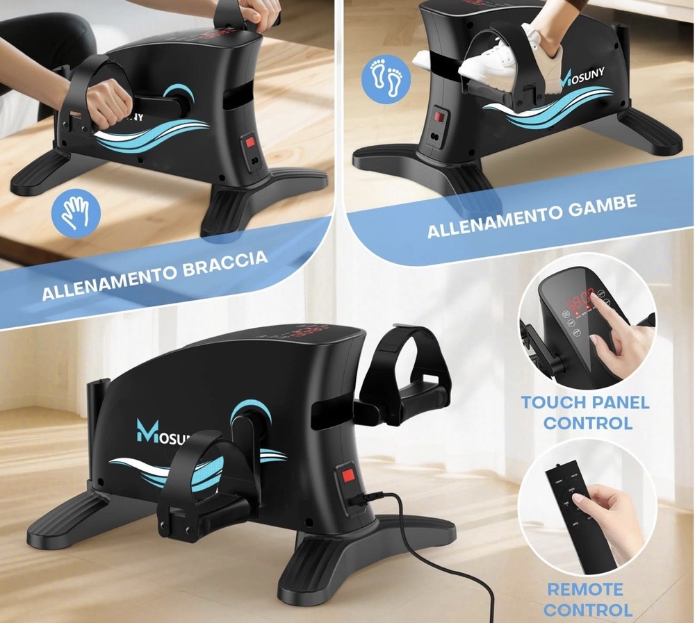 Electric Pedal Exerciser Mini Under Desk Exercise Bike Adjustable Speed