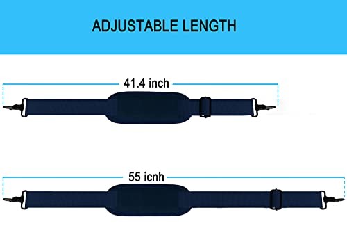 Shoulder Strap, Durable 55" Universal Replacement Laptop Shoulder Strap, Blue