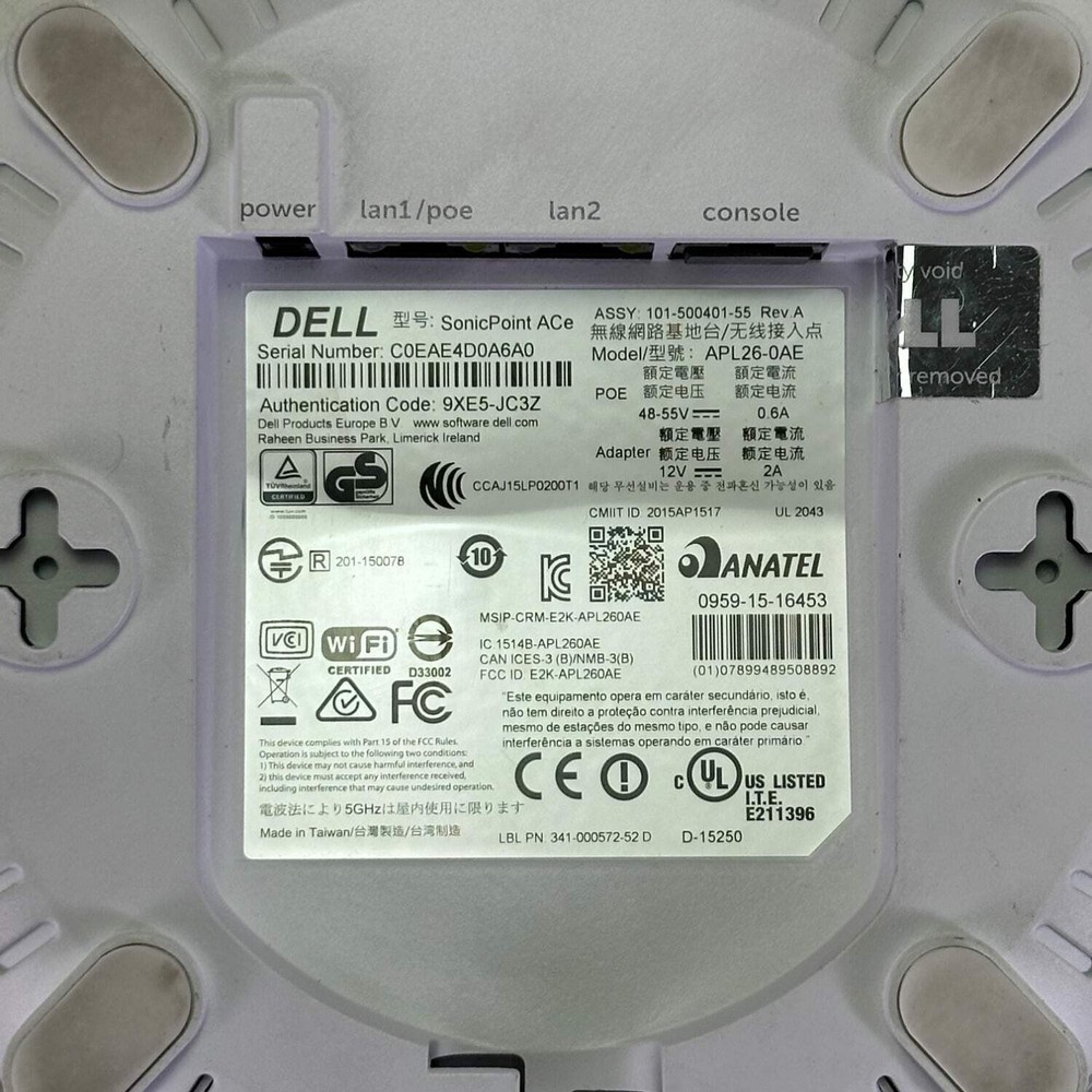 Dell SonicPoint ACe Wireless Access Point APL26-0AE
