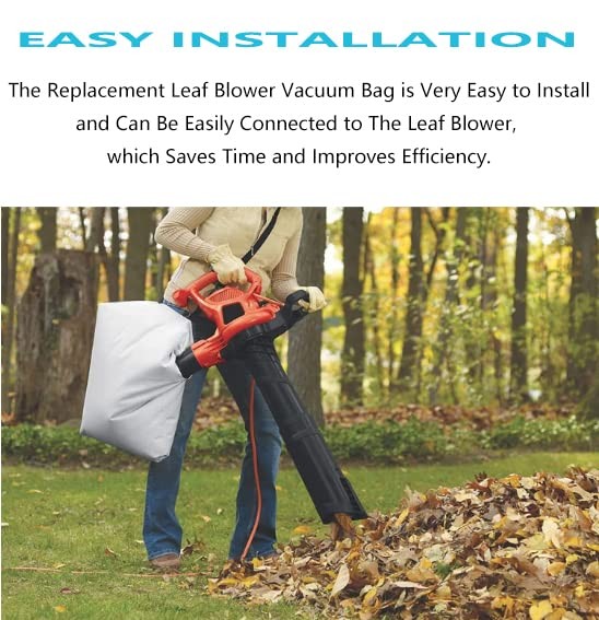 Aillsa 530095564 Vacuum Bag Leaf Blower Zippered Bottom Dump White