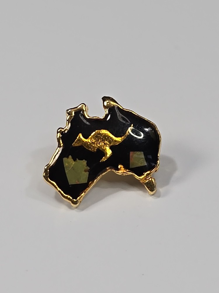 Australia Kangaroo Lapel Pin Opal Chips Small Size