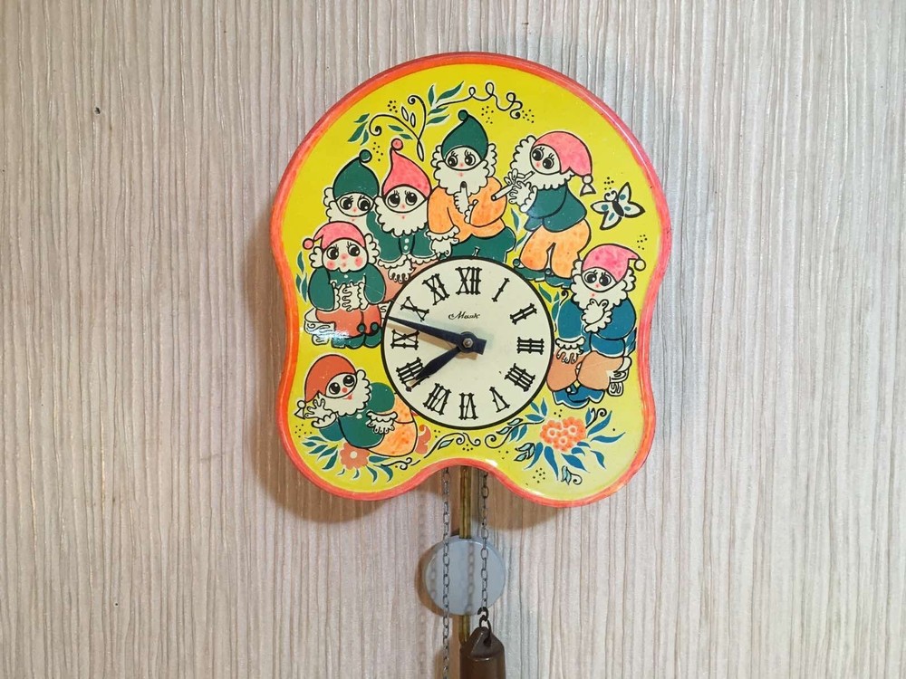 Vintage Clock Soviet Mechanical Clock Working Soviet CLOCK Soviet Wall Clock