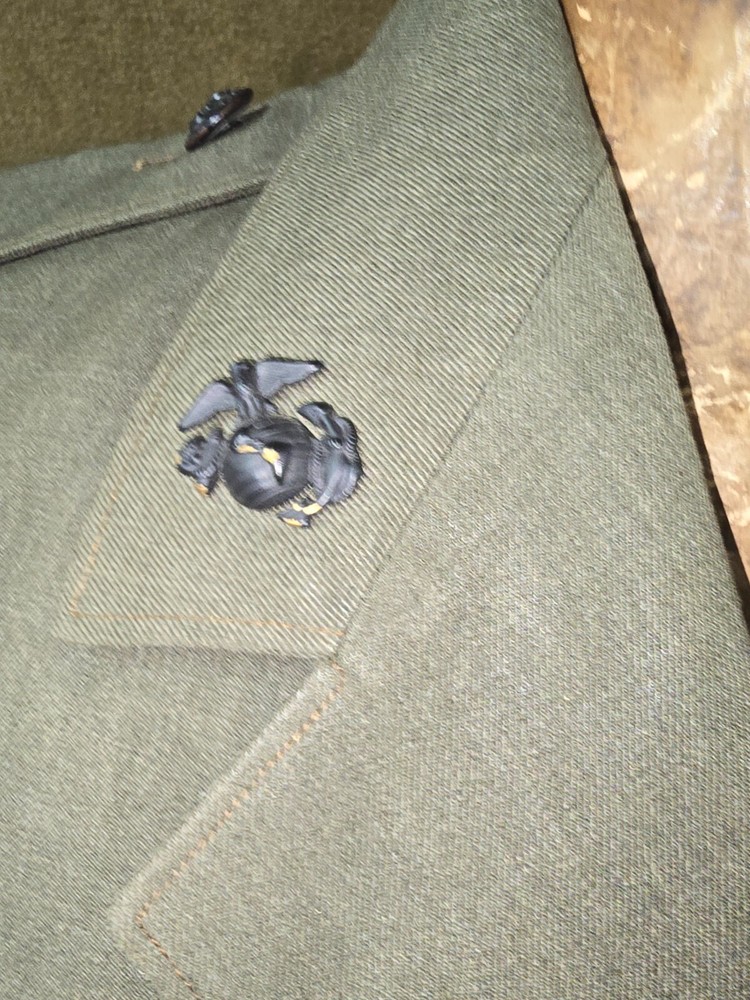 Korean War USMC Service Jacket with EGA Dated 1953 NAMED