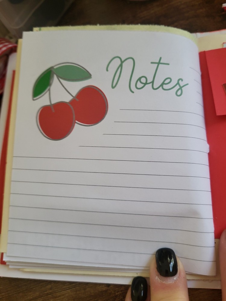 All Red And White Eclectic Journal