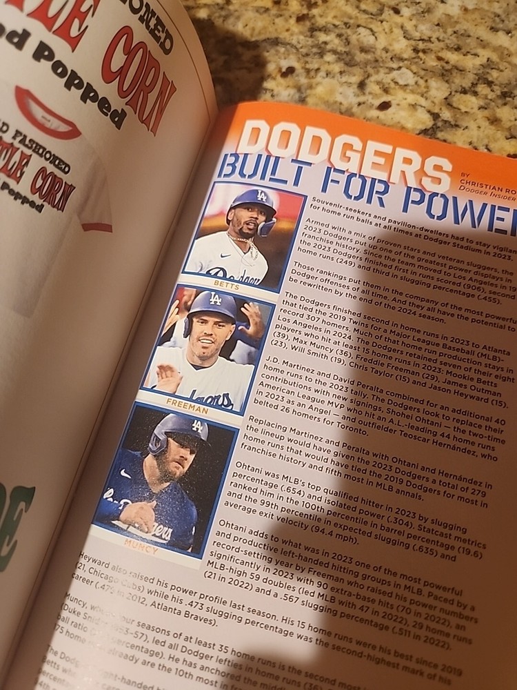Shohei Ohtani Luis Robert Dodgers Playball Official 2024 Spring Training Program