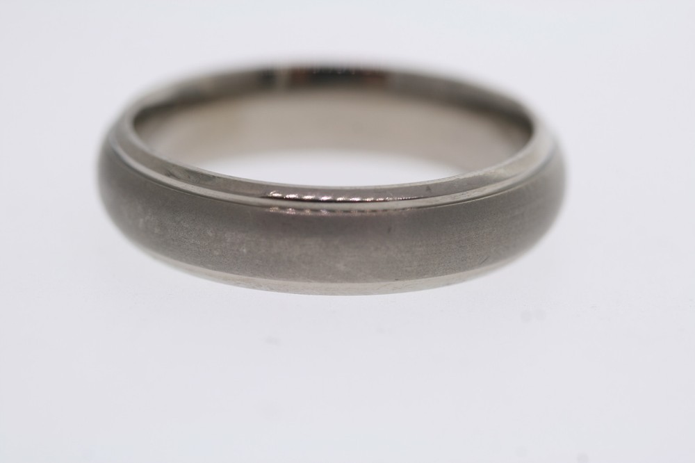 Triton Titanium Brushed Domed 6mm Band Ring