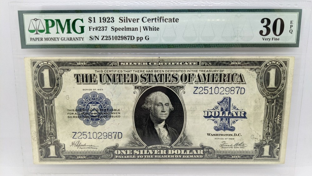 1923 $1 Silver Certificate - PMG 30 EPQ - Fr#237 - Large Size Note