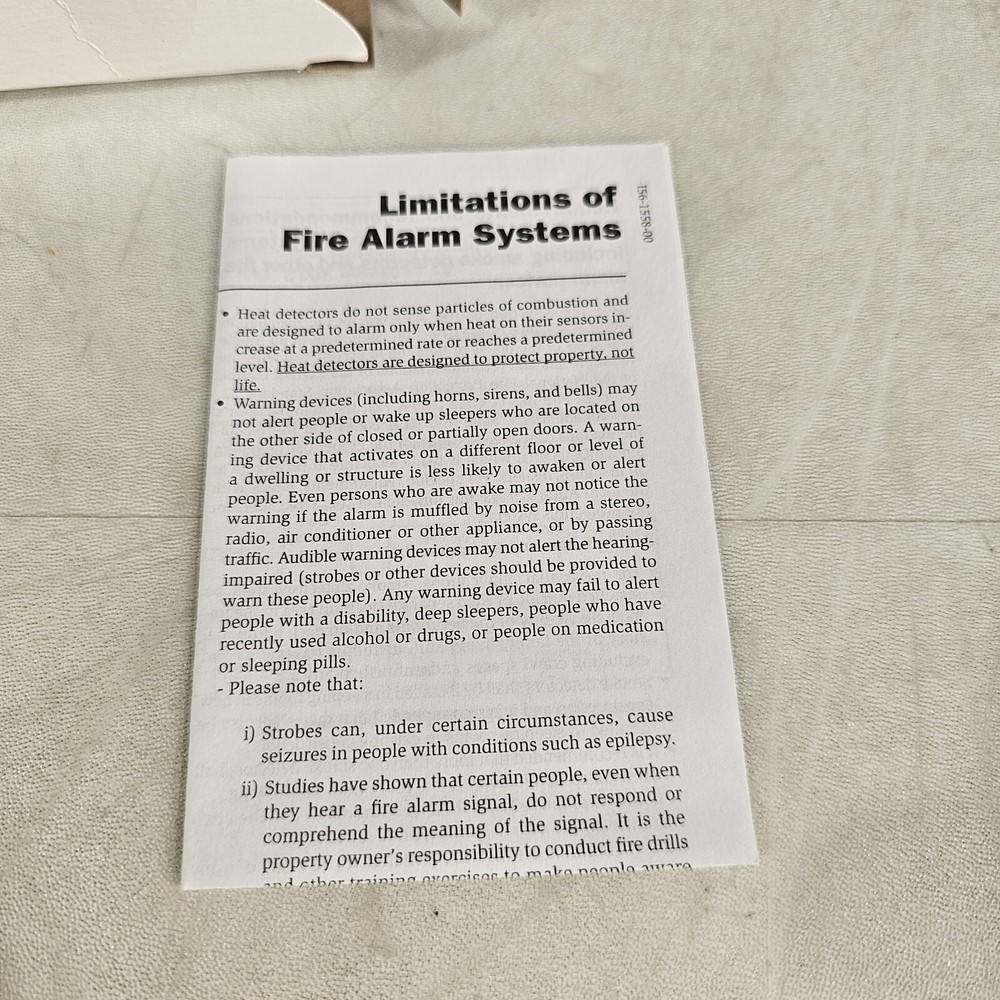 System Sensor EBF 6" Smoke Detector Base Plug-In Honeywell