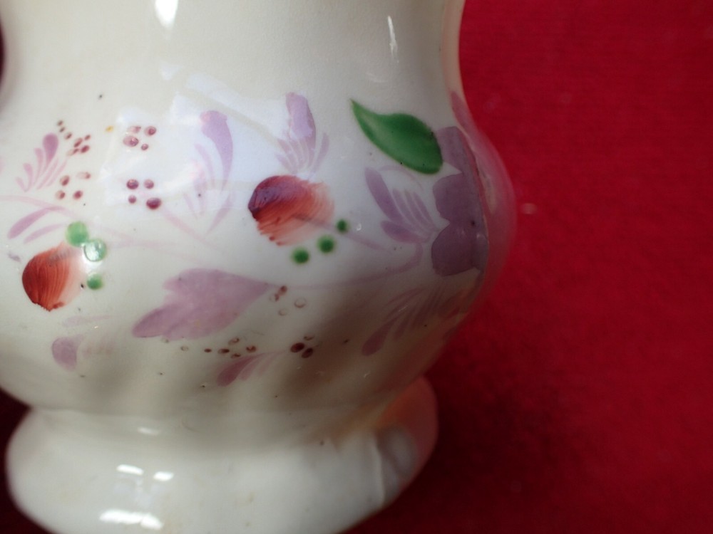 Soft Paste Hand Painted Chrysanthemum Creamer 1830 - 1850
